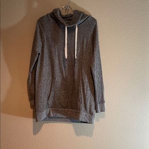 Grey Turtle neck hoodie